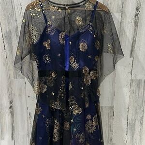 NWT Disney Dress Shop Cinderella Caste Fireworks 50th Anniversary Dress Size 12